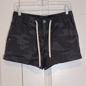 Vuori Black Camo Ripstop Drawstring Shorts S